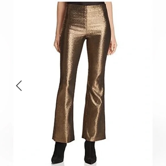 Alice + Olivia Pants - Alice + Olivia Kylyn Metallic Flare Pants
